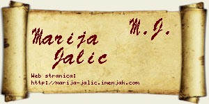 Marija Jalić vizit kartica